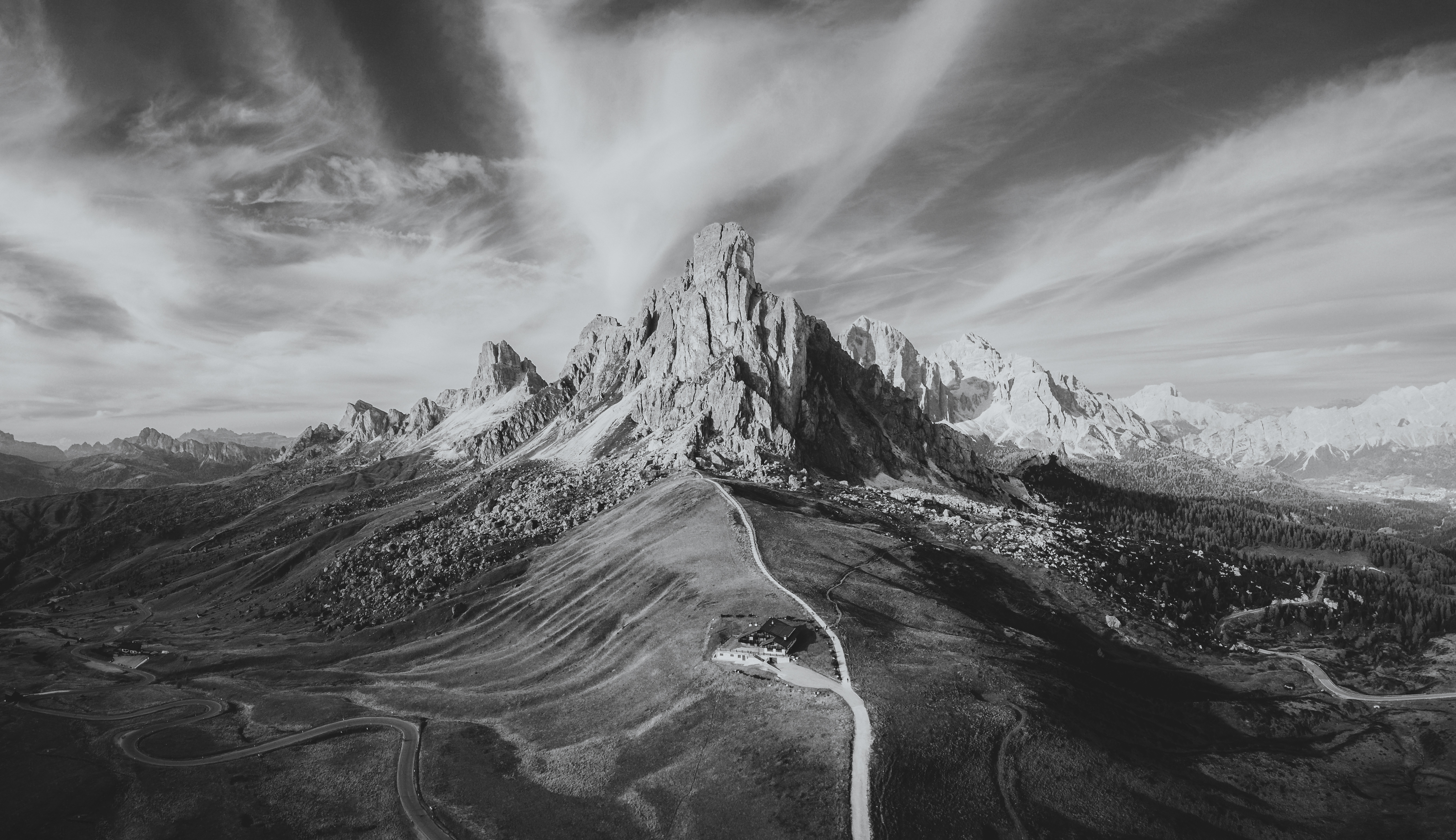 Aerial mountain panorama overlooking Auditiams compliance ecosystem
